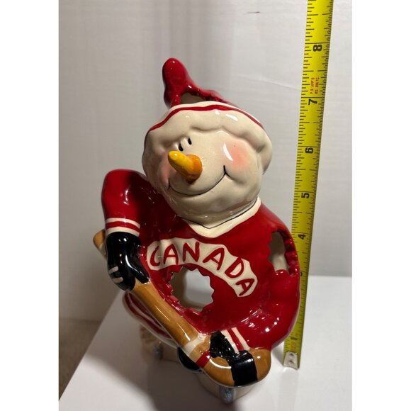 Hockey Snowmen Tealight Holders Costco Blue Sky H Goldminc Canada 7.5" Tall - Picture 10 of 16
